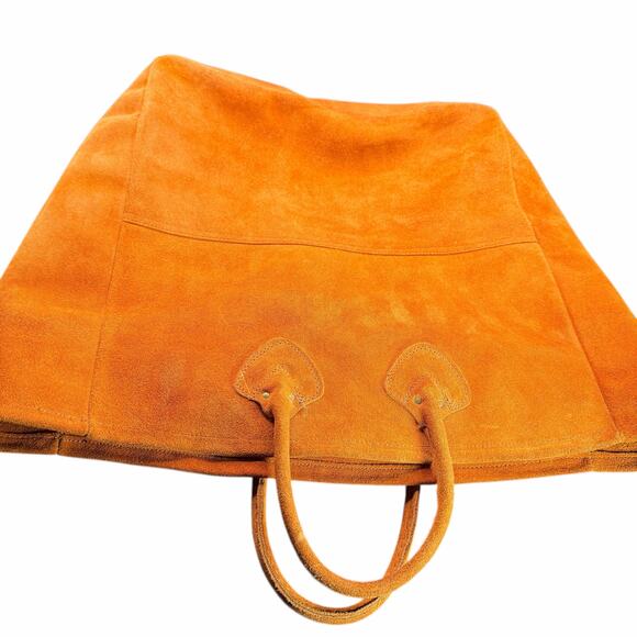 Vintage L.L.Bean Suede Tote Bag Brown XL 1980s Made in USA rare hard to find - Picture 12 of 16